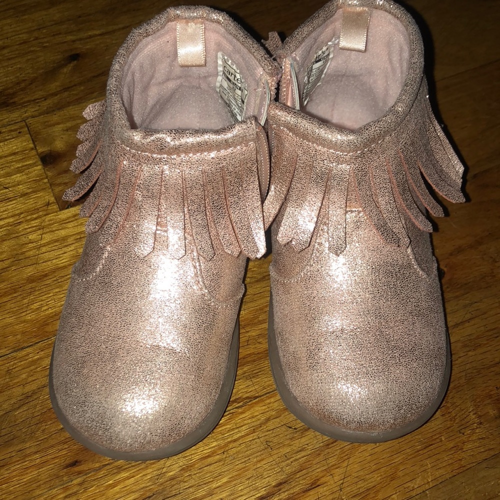 Carters toddler booties size 6 pink